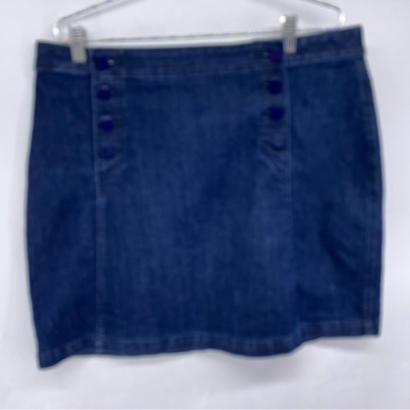 5/$25 Loft size 14 skirt blue jean  b35 - Picture 1 of 4